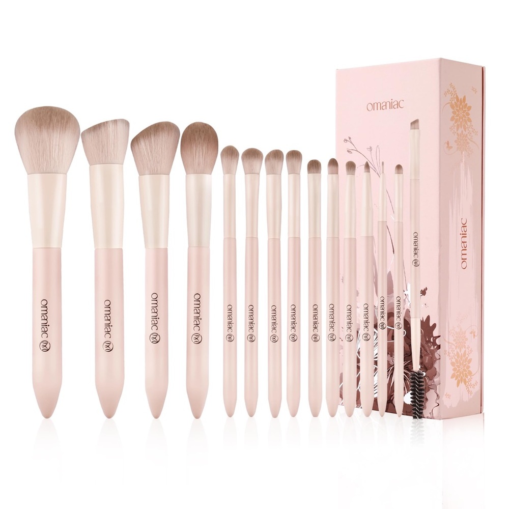 Makeup Brushes Set (15Pcs), Premium Synthetic (Pink) Professional